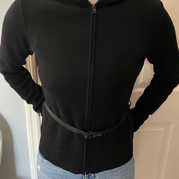 PRADA Women’s  Wool Zip Up Jacket with hoody size 44/medium - Picture 3 of 13